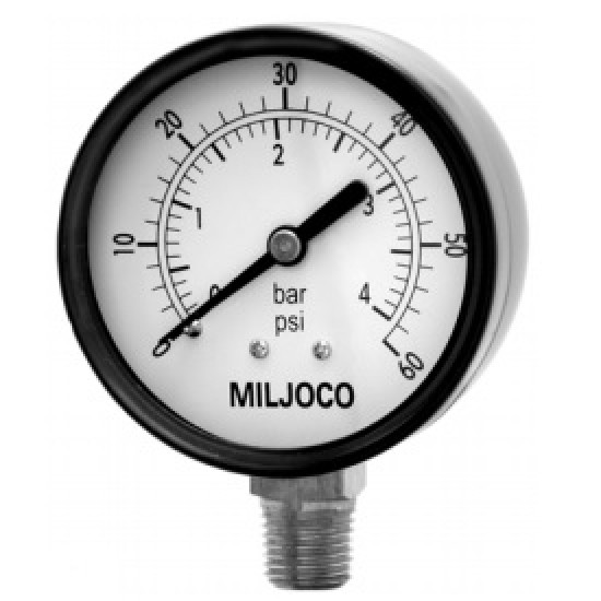 1/4 Bm 1/4 Bm Miljoco Corporation Miljoco P4598L-05 4 Pressure Gauge 0-100 psi 
